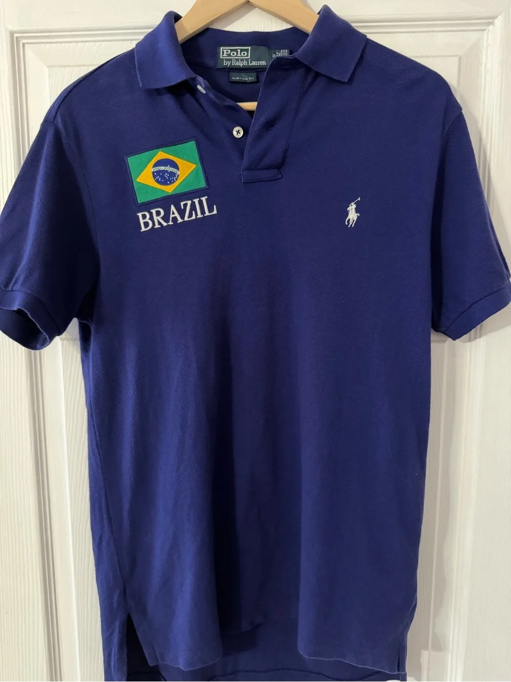 Ralph Lauren Navy Brazil Patch Polo Shirt